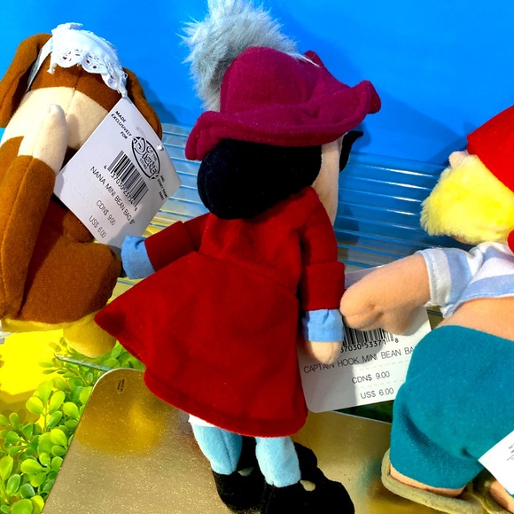 DISNEY EXCLUSIVE NWT VTG 90s PETER PAN RETIRED BEAN BAG PLUSH COMPLETE SET OF 5 - Picture 16 of 16